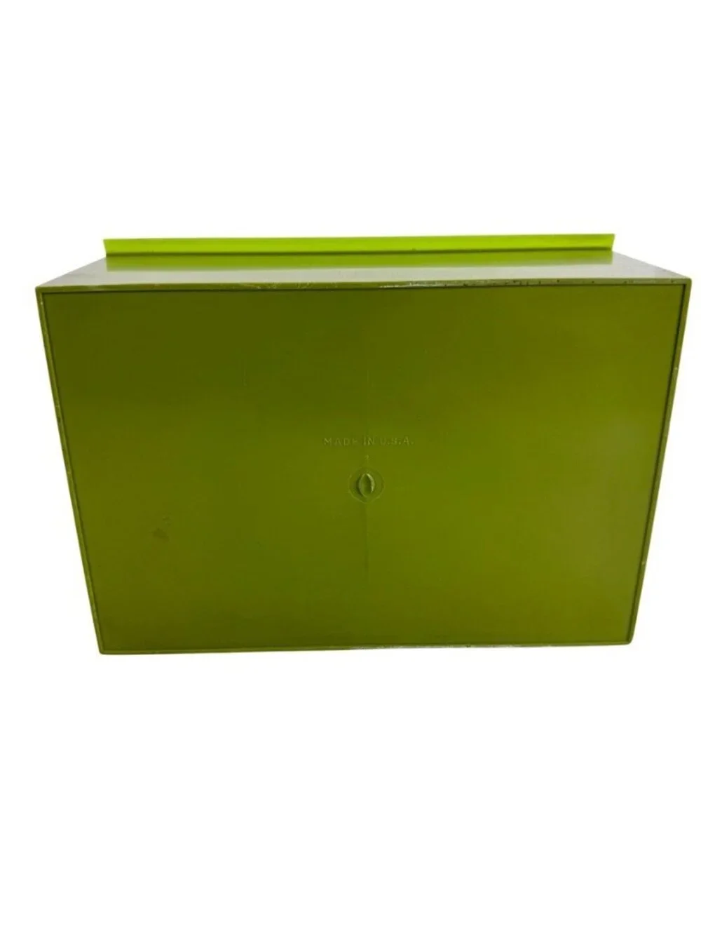 Vintage 1971 Betty Crocker Recipe Card Library Two Tone  Avocado Green Box